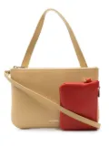 Jil Sander logo-lettering leather crossbody bag - Neutrals