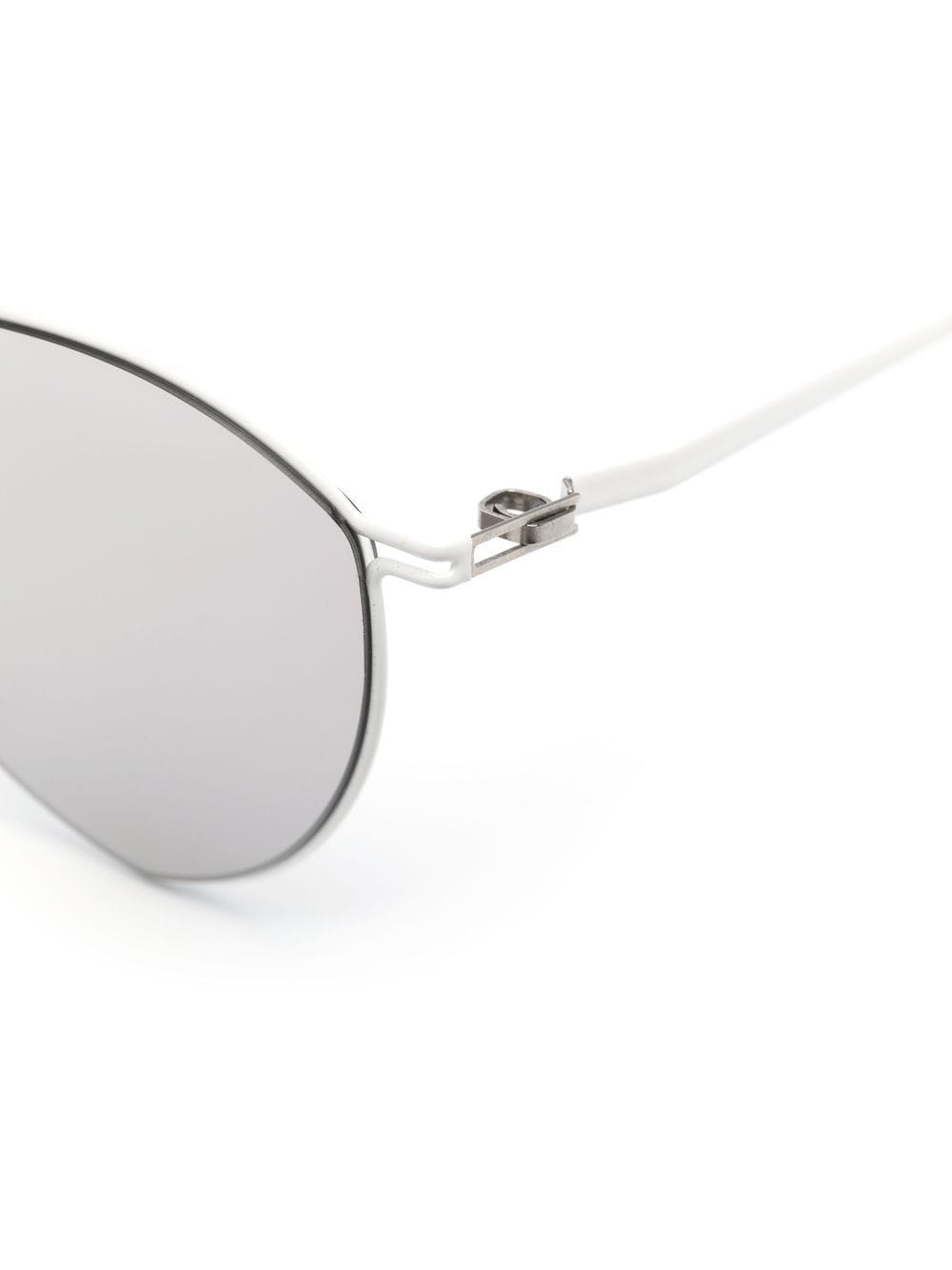 Shop Mykita Round-frame Sunglasses In Weiss
