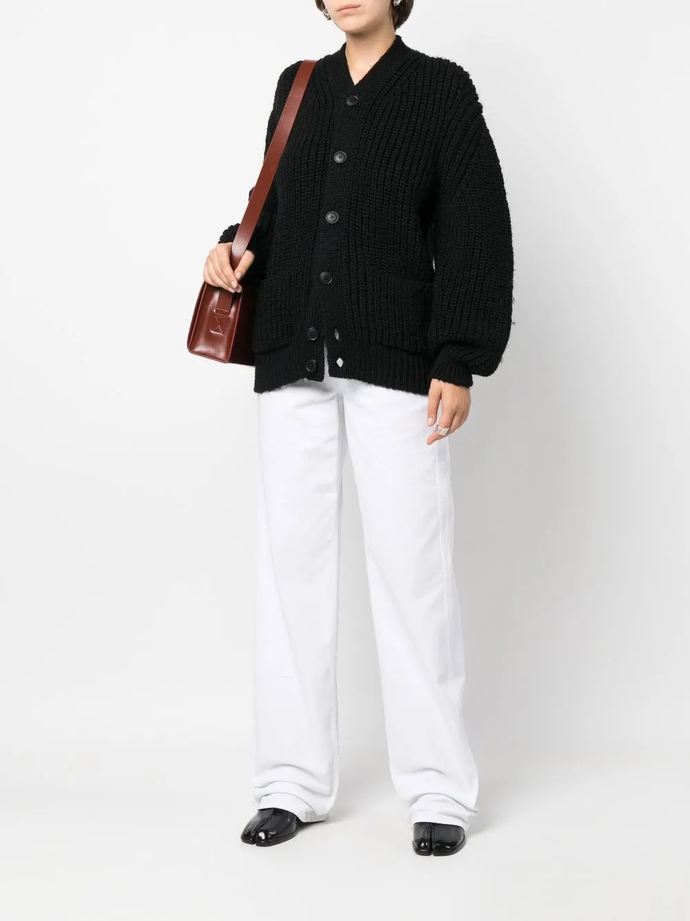 Lemaire Vest met V-hals - Zwart