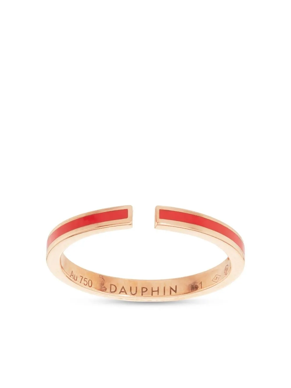 

Maison Dauphin 18kt rose gold lacquered enamel ring - Pink