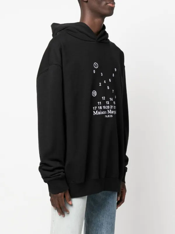 Maison Margiela logo-embroidered Cotton Hoodie - Farfetch