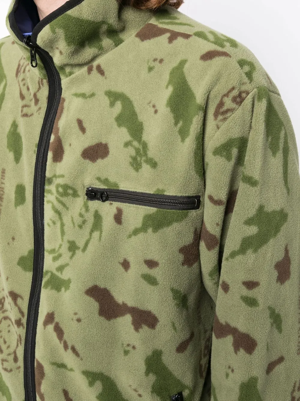 Billionaire Boys Club Camouflage-pattern Reversible Shell And Fleece Jacket In Mehrfarbig