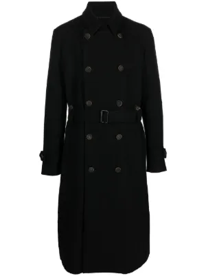 ジャケット・アウター Burberry Black Label Mens Trench Coat Burberry Trench Coat The Kensington Heritage | Preto | FARFETCH BR