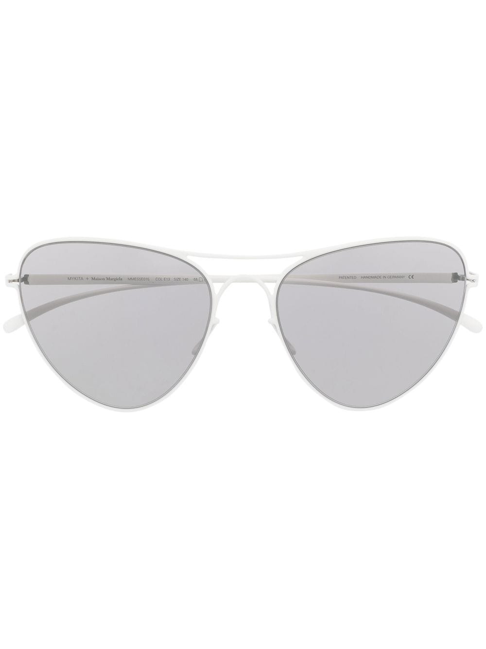 Mykita Cat-eye Frame Tinted Sunglasses In White