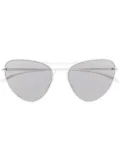 Mykita cat-eye frame tinted sunglasses - White