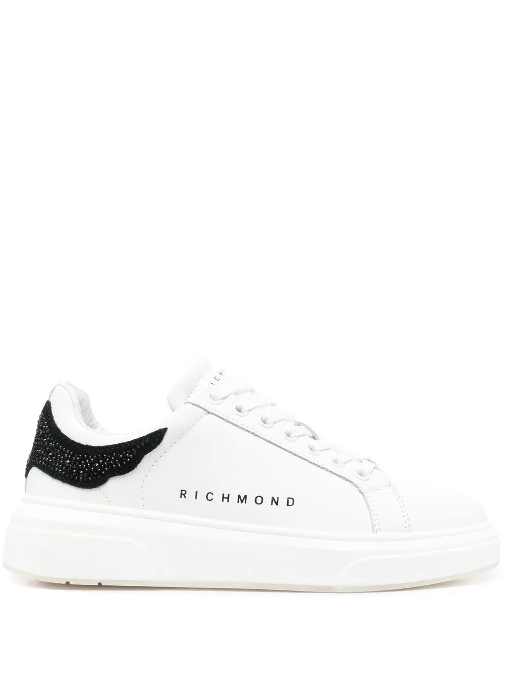 

John Richmond tenis bajos con apliques - Blanco