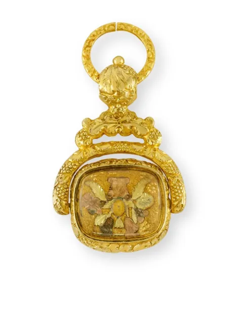 Pragnell Vintage Georgian gold-plated agate fob