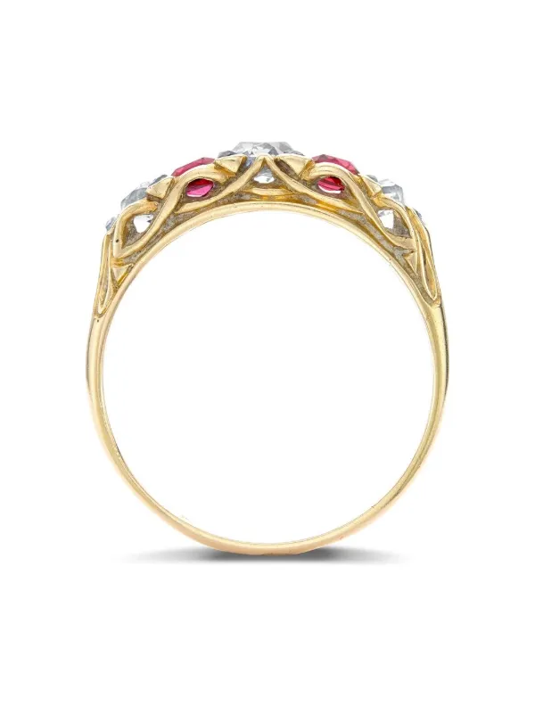 Pragnell Vintage 1837-1890 18kt Yellow Gold Diamond And Ruby