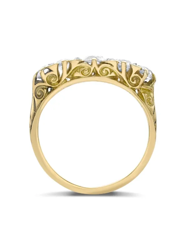 Pragnell Vintage Anillo Victorian En Oro Amarillo De 18kt Con
