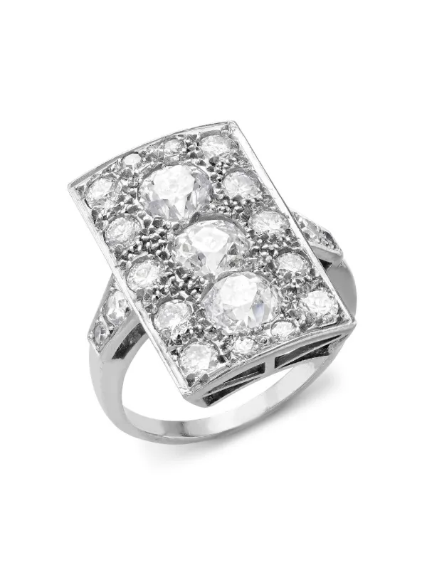 Pragnell Vintage Art Deco pre-owned Diamond Ring Silver FARFETCH PH