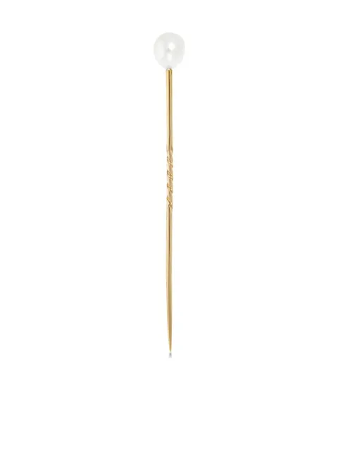 Pragnell Vintage 14kt yellow gold Edwardian natural pearl pin