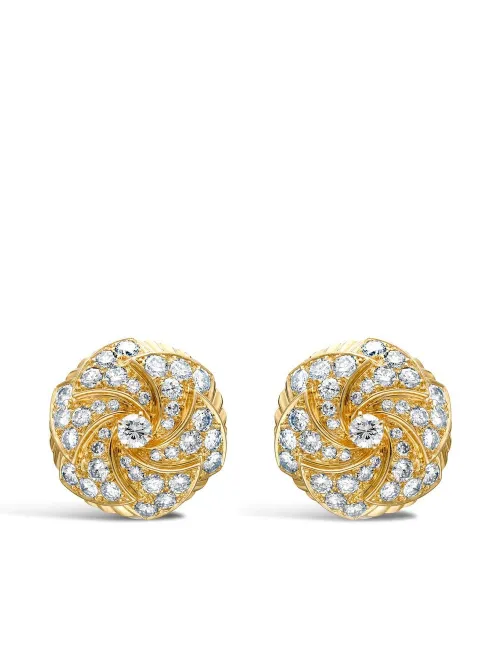 Boucles d'oreilles en 18ct serties de diamants pre-owned (années 1960) - Cartier - Modalova