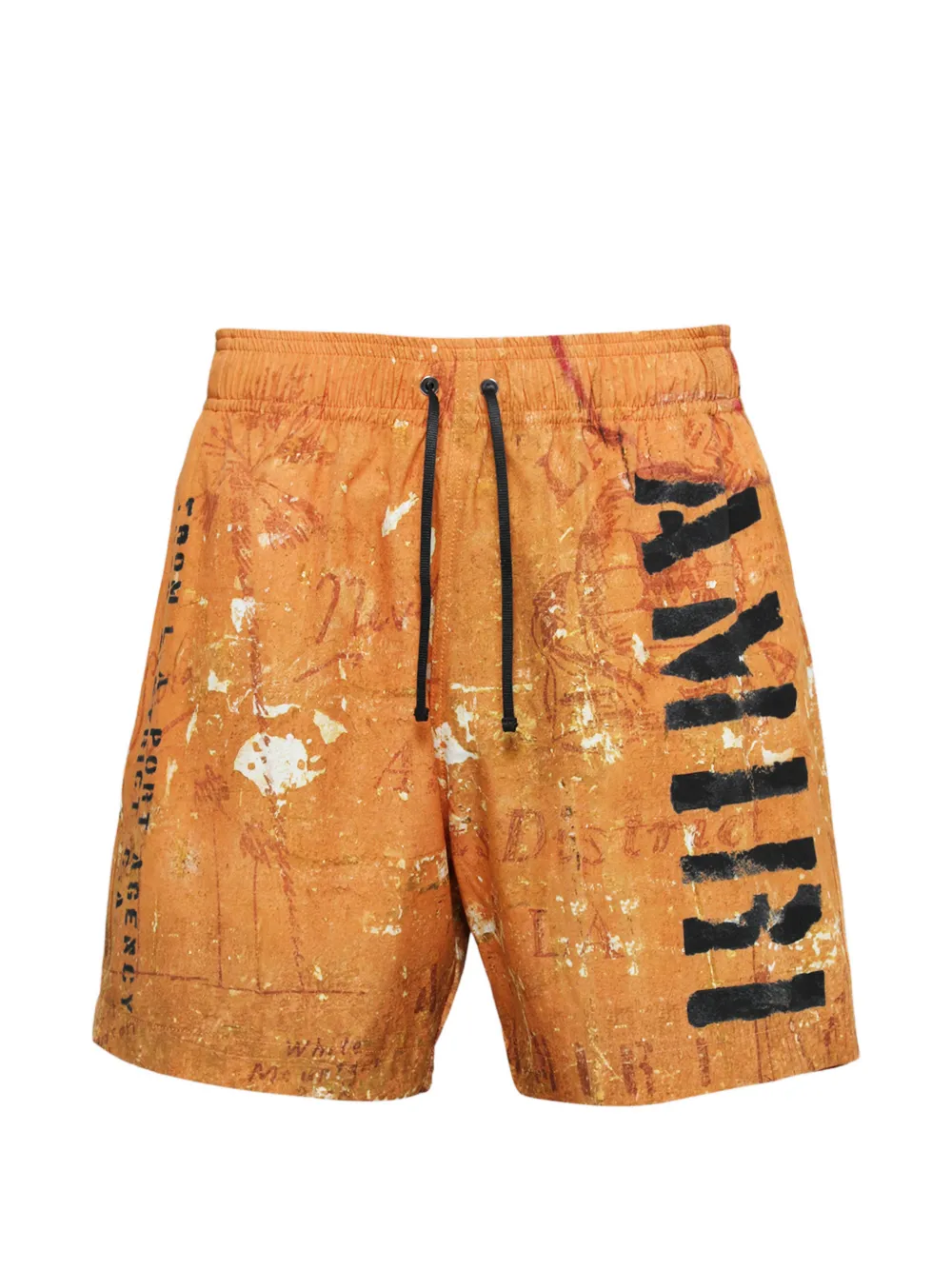 AMIRI Badeshorts mit Schablonen-Print - Orange