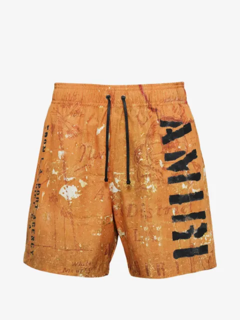 AMIRI stencil-print swim shorts
