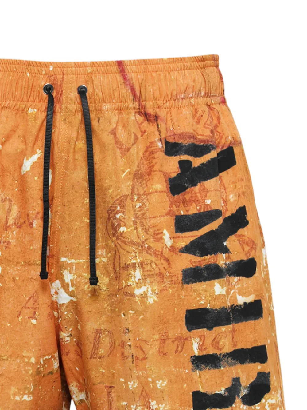  Amiri Badeshorts Mit Schablonen Print   Orange 