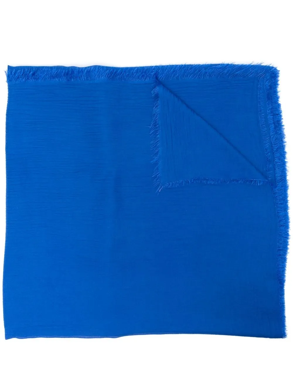 

Faliero Sarti frayed-edge detail scarf - Blue
