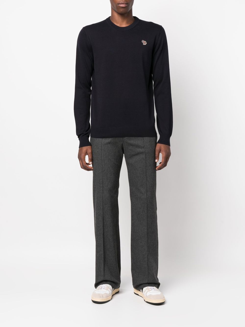 Paul Smith Trui met geborduurd logo - Blauw