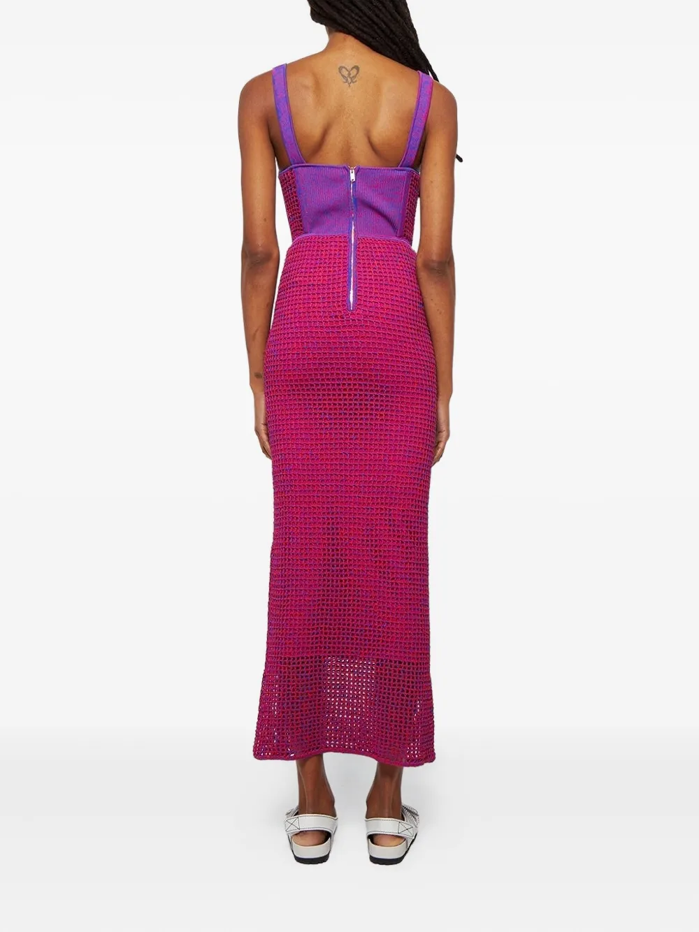 Dion Lee Corset-effect Dress In Pink