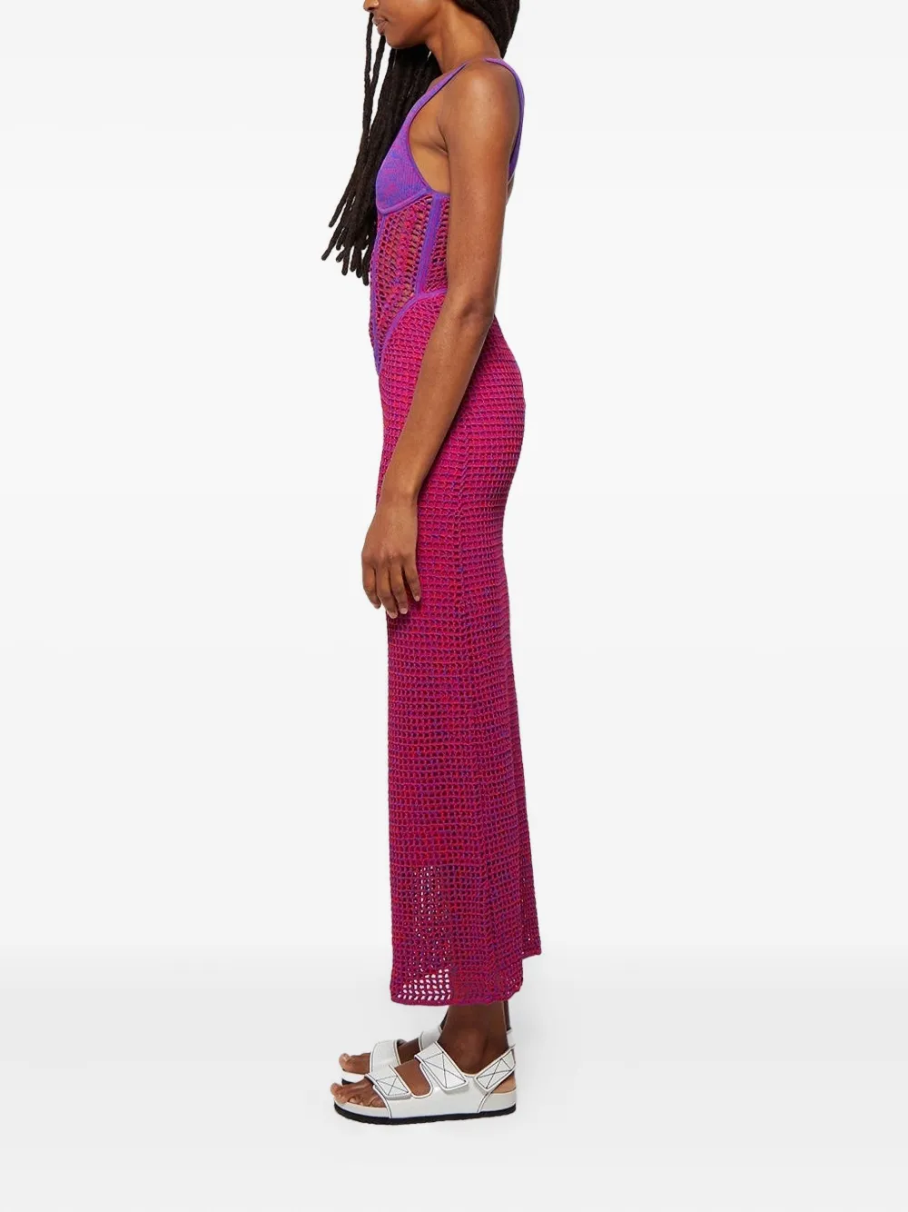 Dion Lee Corset-effect Dress In Pink