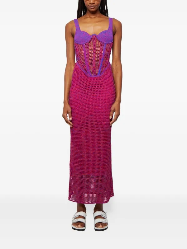 Dion Lee corset-effect Dress | Pink | FARFETCH AZ