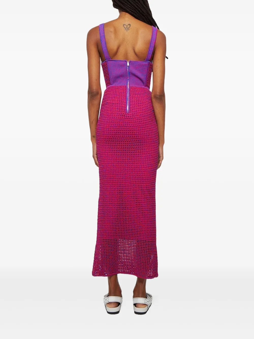 Dion Lee Jurk met korset-effect Roze