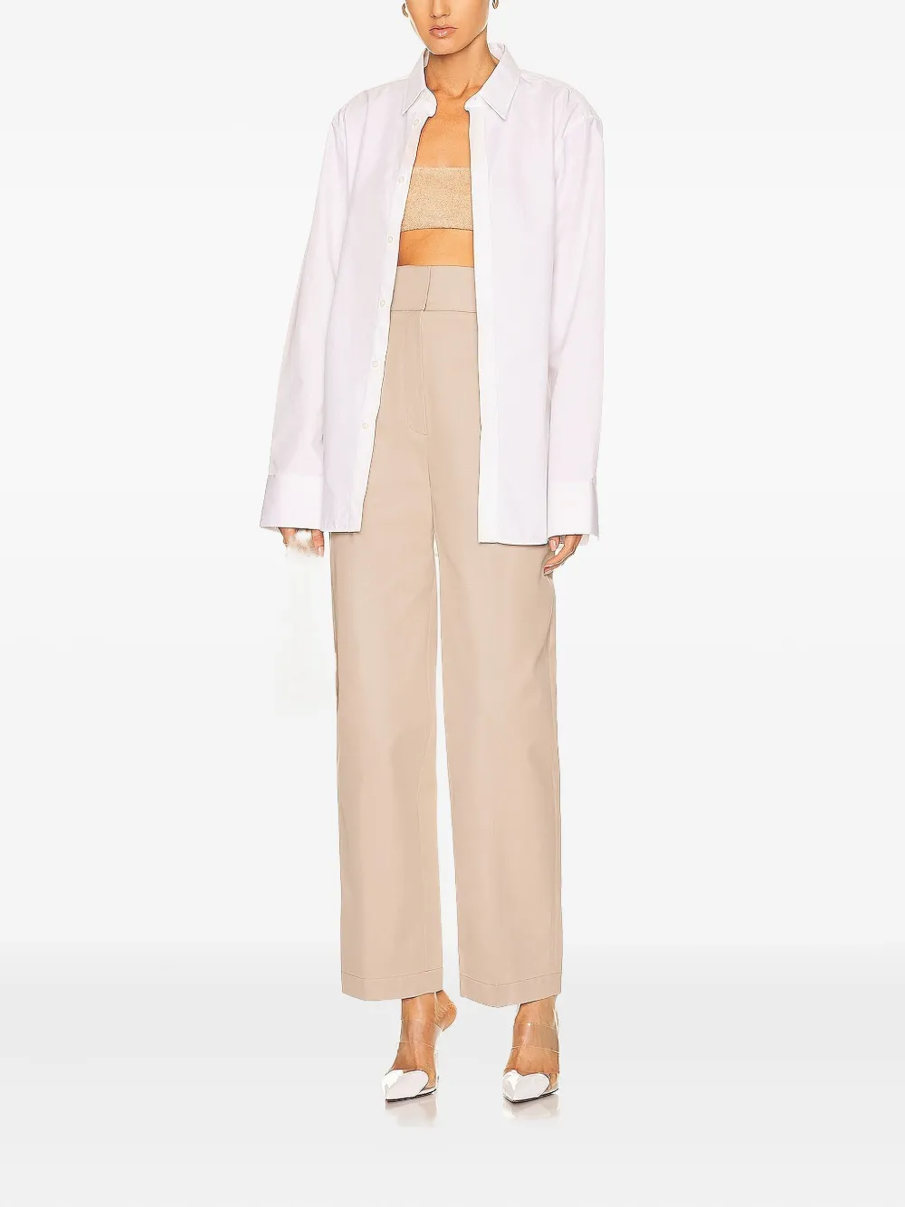 Laquan Smith Bandeau Top In Neutral