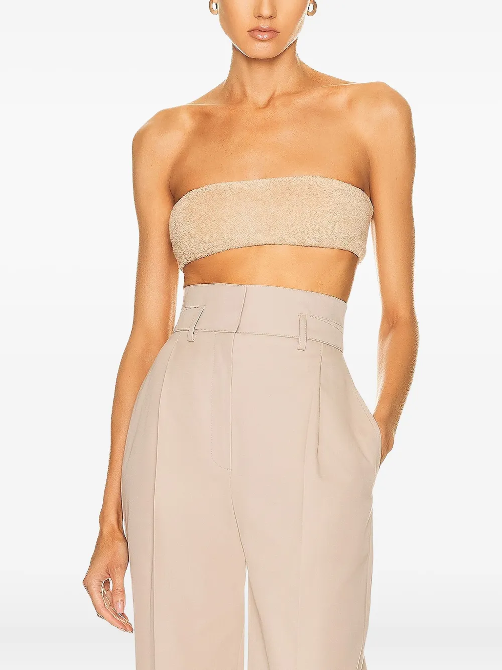 Laquan Smith Bandeau Top In Neutral