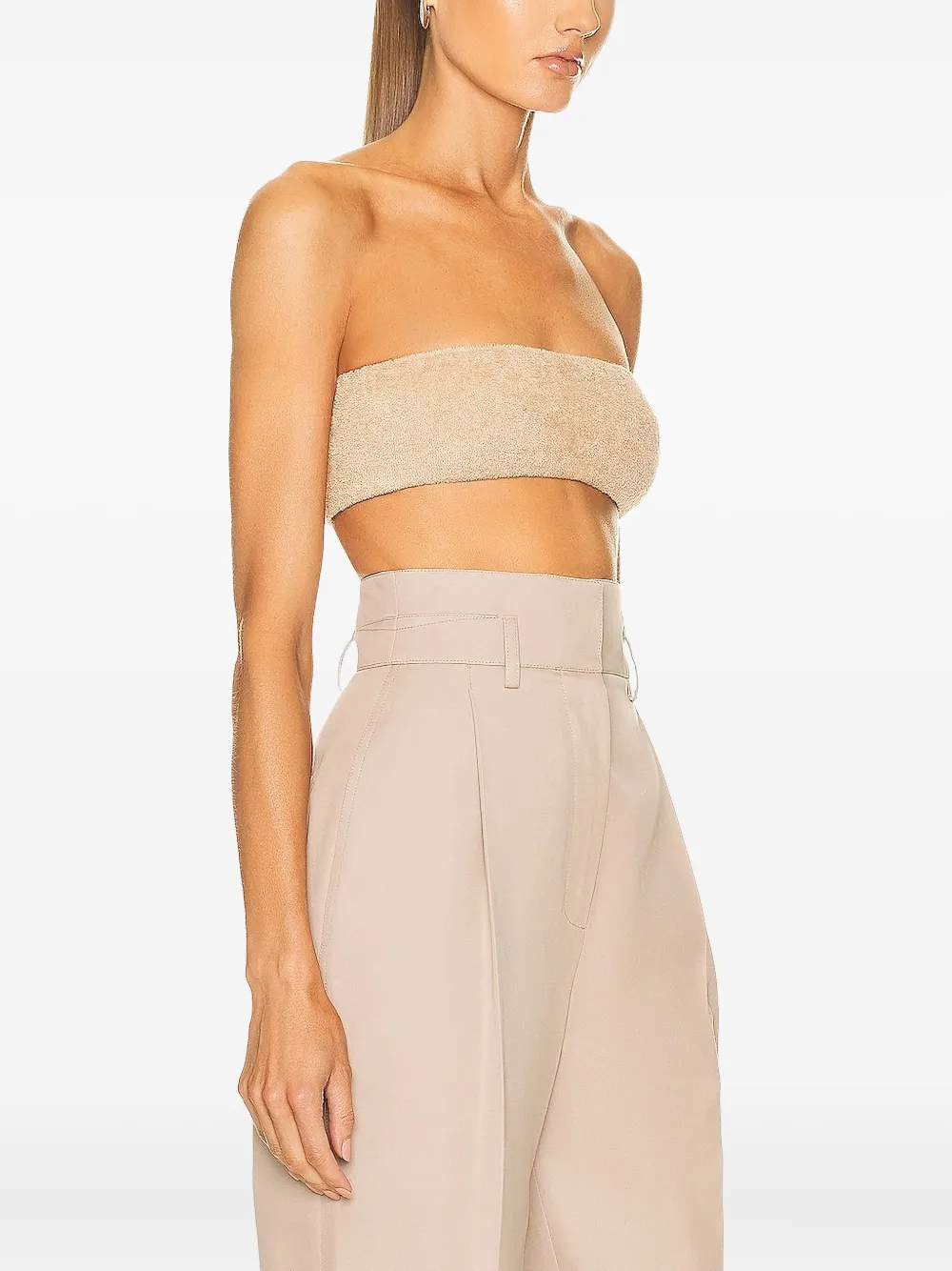 Laquan Smith Bandeau Top In Neutral