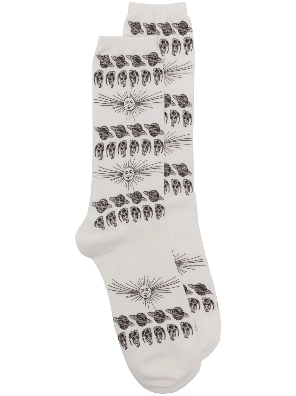 

Neighborhood calcetines tejidos con estampado de astros - Blanco