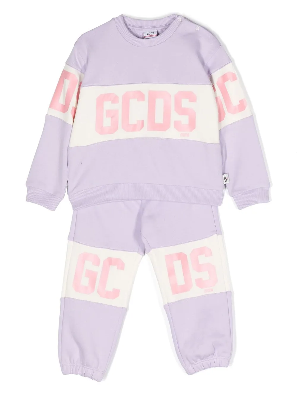 

Gcds Kids traje deportivo con franjas del logo - Morado