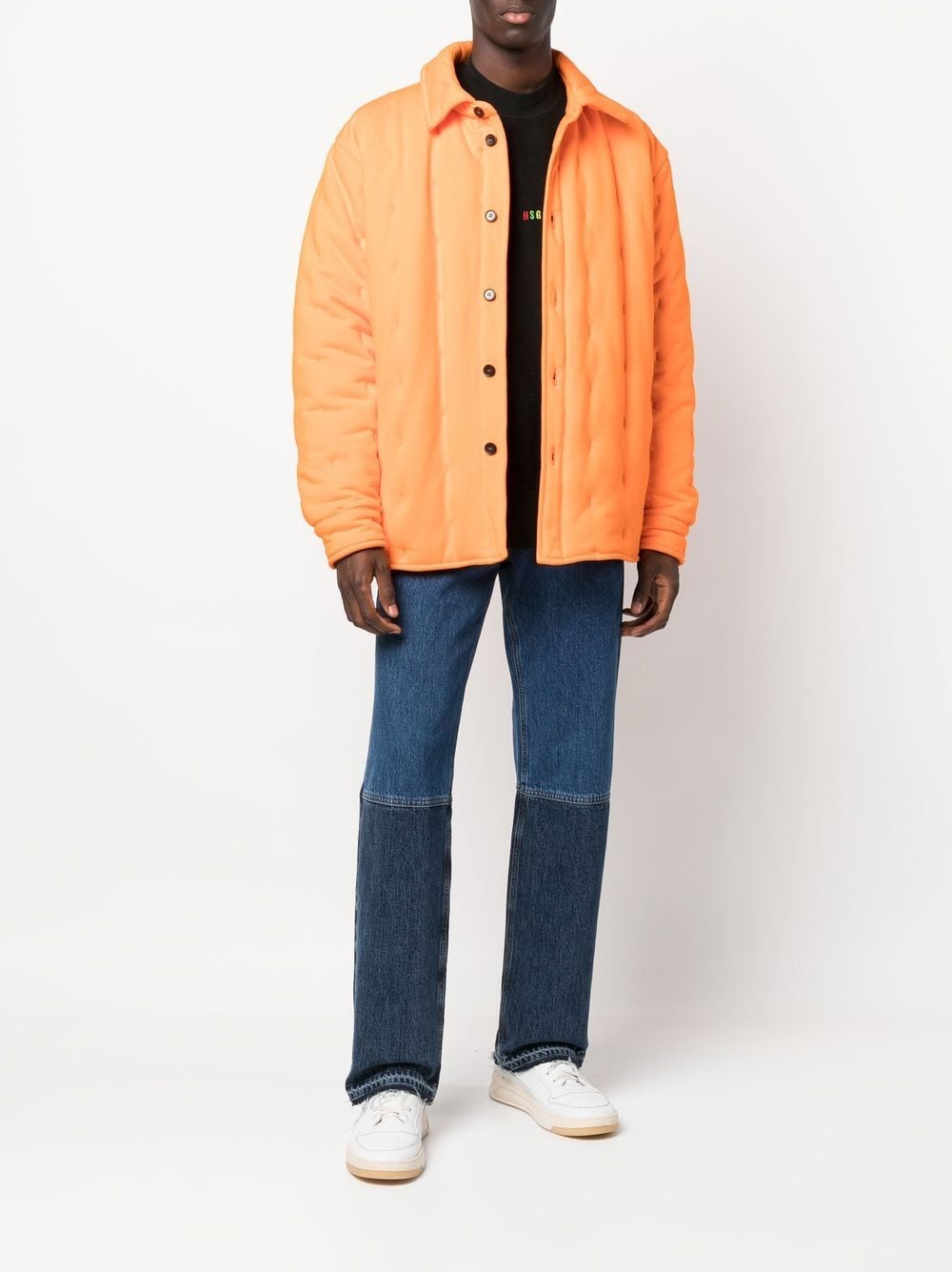 MSGM Gewatteerd shirtjack - Oranje