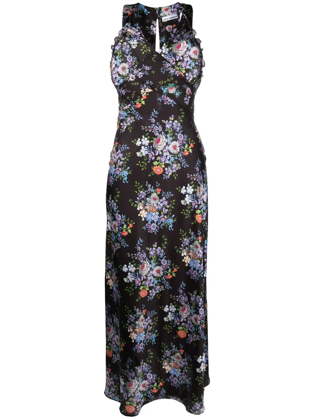 

Paco Rabanne floral-print maxi dress - Black