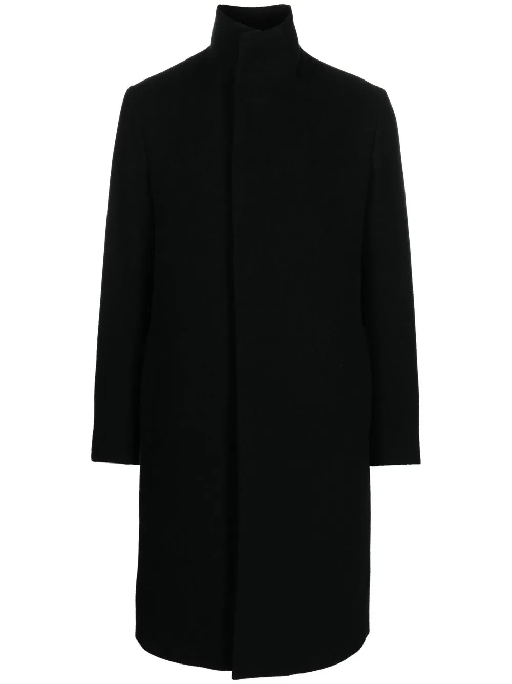 

Forme D'expression single-breasted wool-silk coat - Black