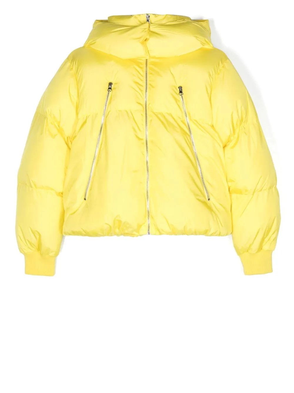 

MM6 Maison Margiela Kids chamarra capitonada con capucha - Amarillo