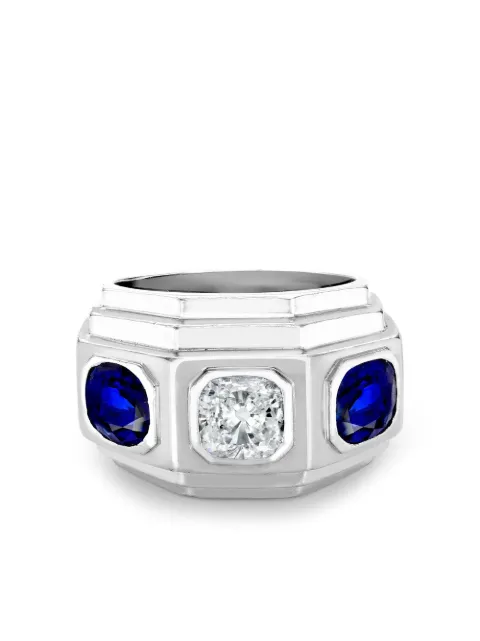 René Boivin Art Deco pre-owned sapphire and diamond ring