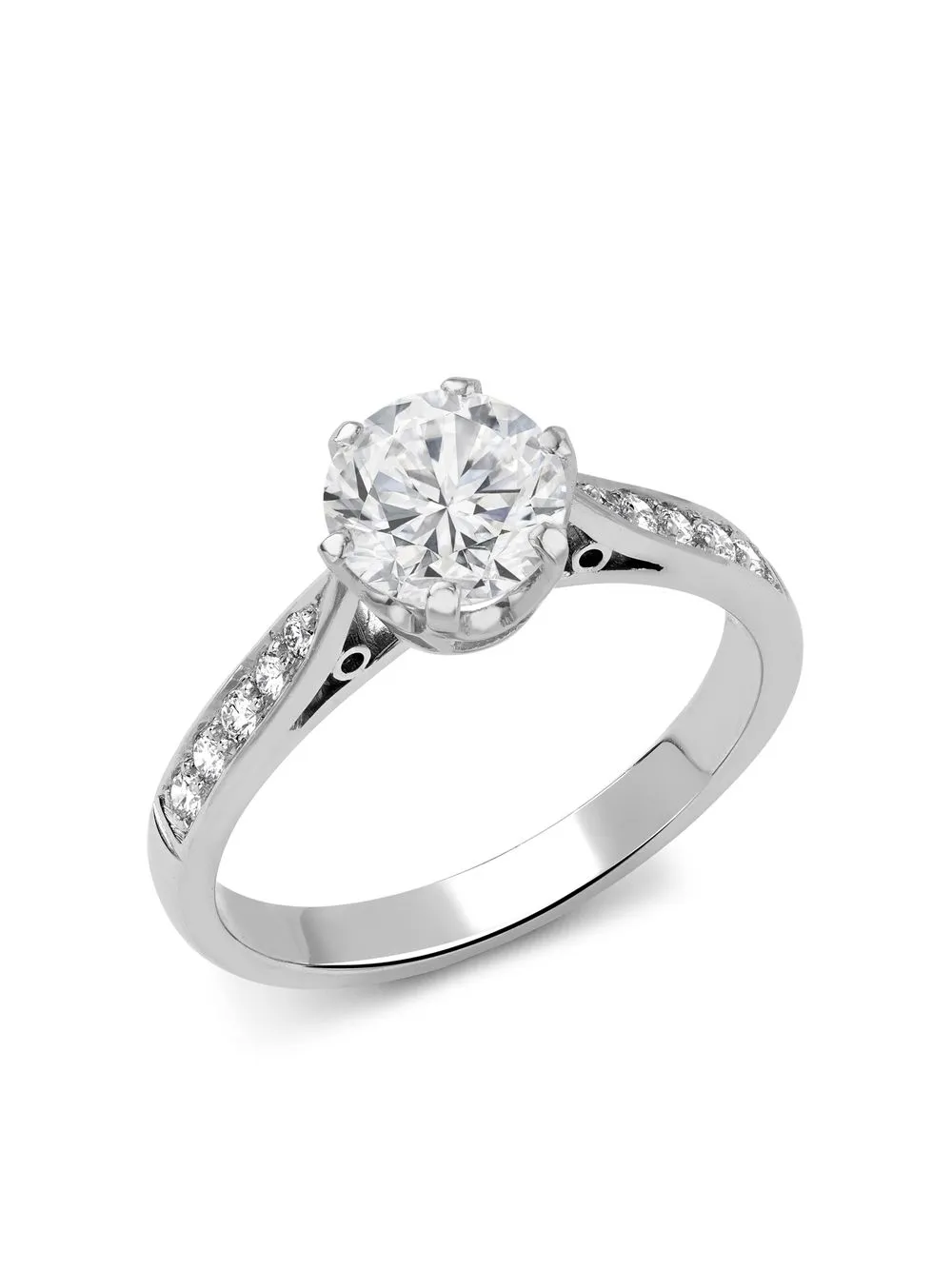 Pre-owned Pragnell Vintage Remounted Platinum Solitaire Diamond Ring In Silver