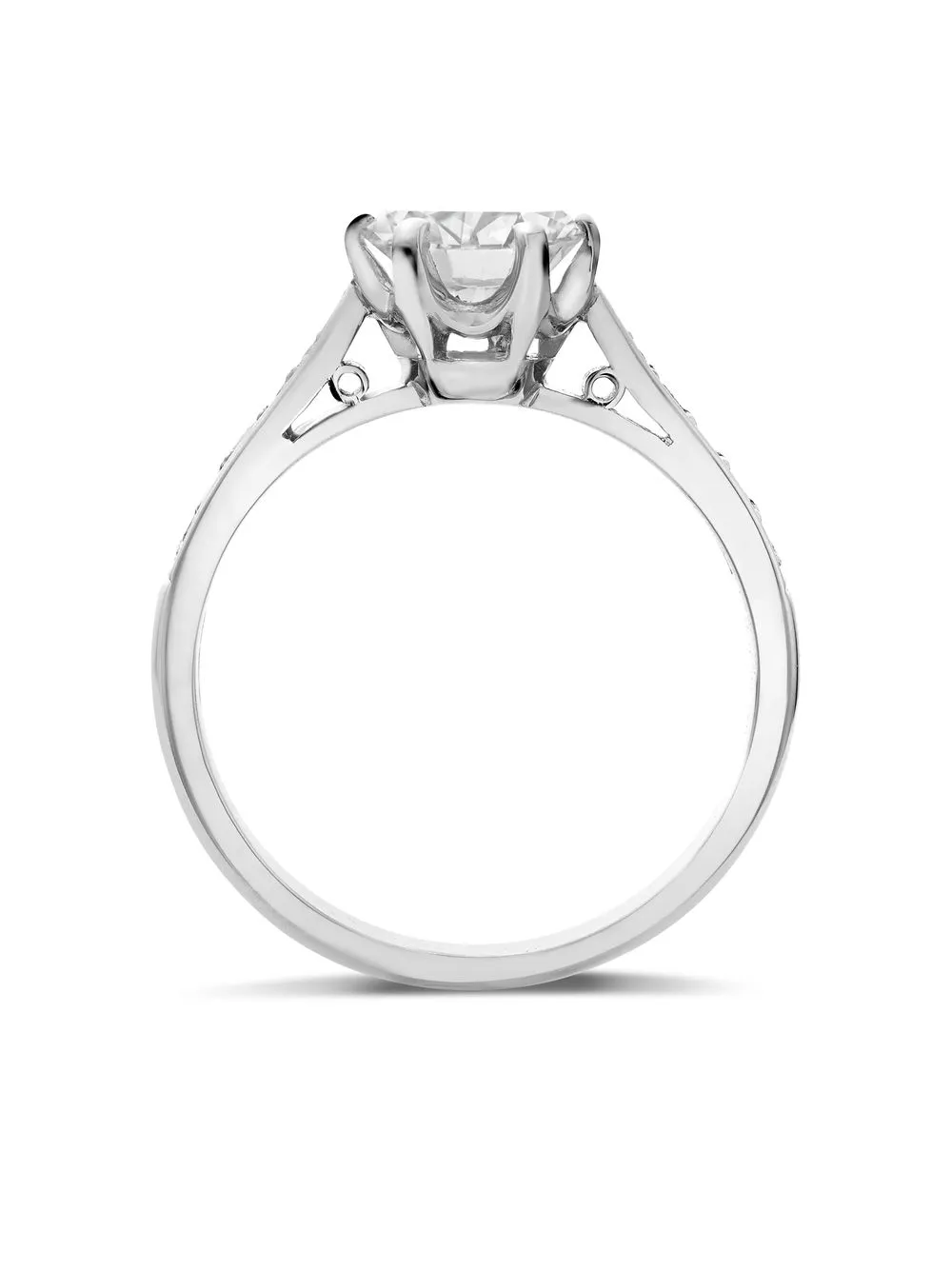 Pragnell Vintage remounted platinum Solitaire diamond ring | Image 2