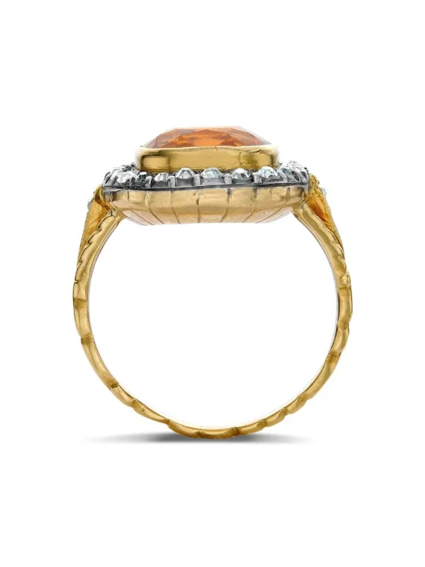Pragnell Vintage Anillo Victorian En Oro Amarillo De 18kt Con Diamantes  pre-owned Naranja FARFETCH AR