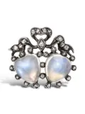 Pragnell Vintage 18kt white gold and platinum Belle Epoque Moonstone brooch - Silver