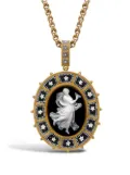 Pragnell Vintage 18kt yellow gold Victorian black onyx cameo pendant