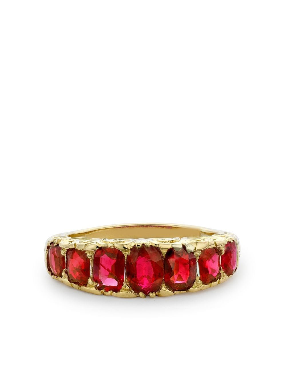 Pre-owned Pragnell Vintage 1837-1890 18kt Yellow Gold Ruby Ring