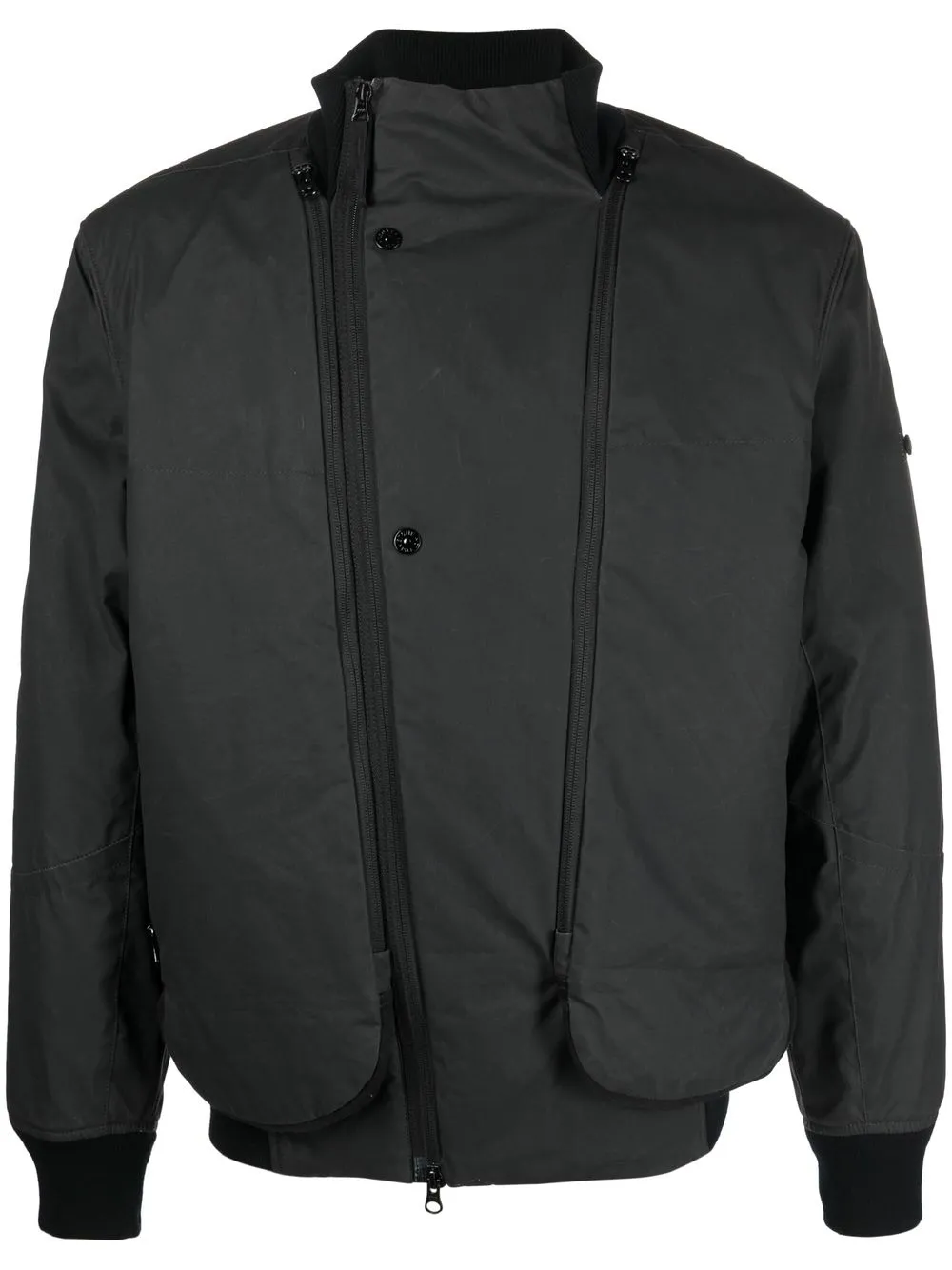 

Stone Island Shadow Project zip-front bomber jacket - Black