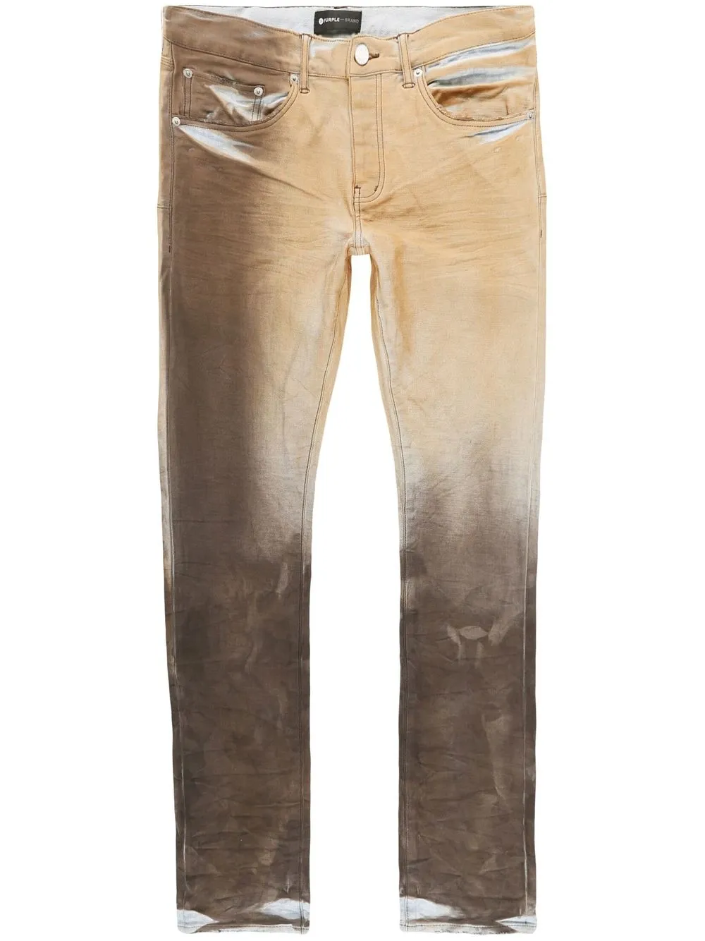 

Purple Brand acid-wash straight-leg jeans - Brown