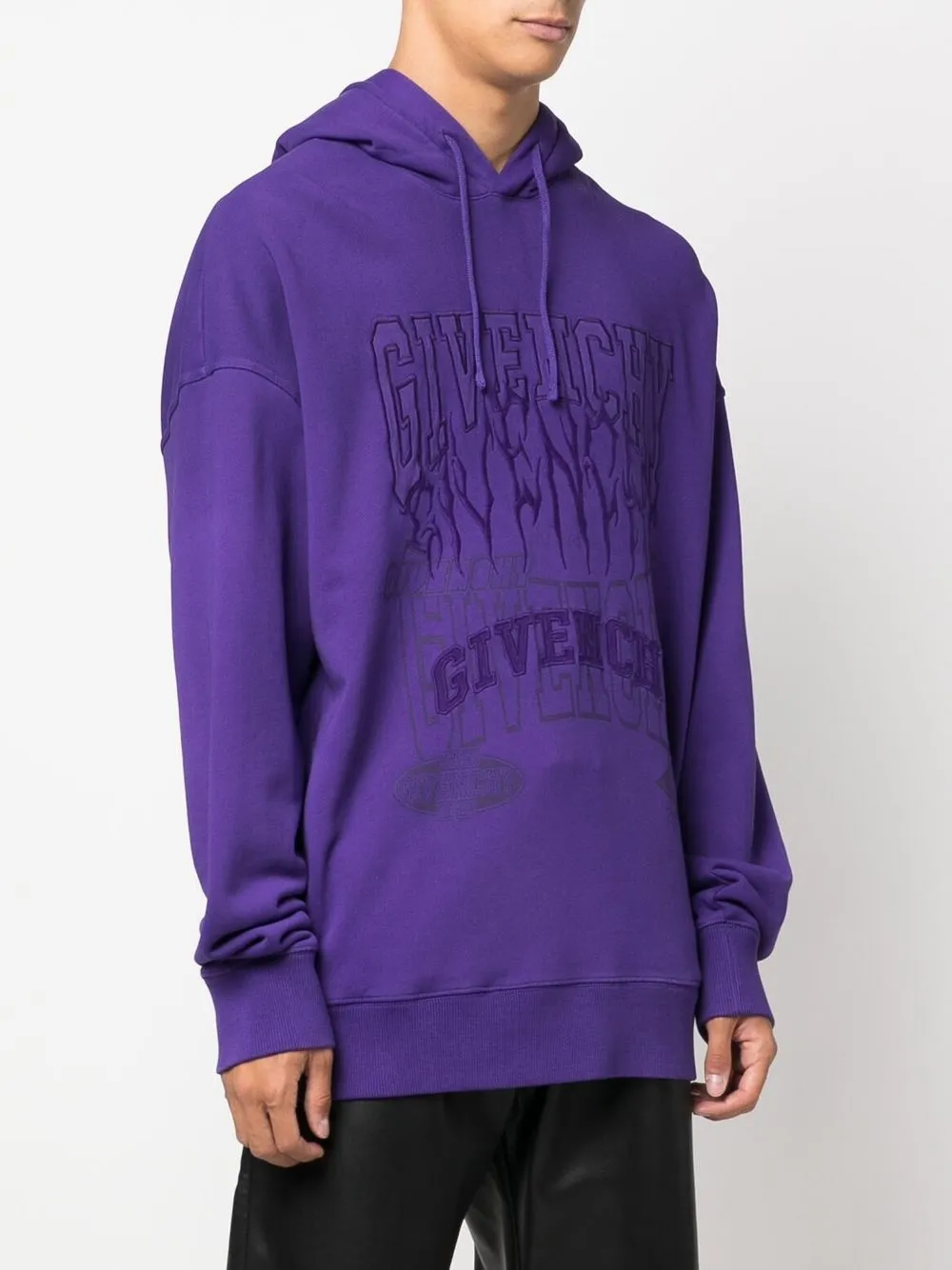 Givenchy Hoodie met geborduurd logo Paars
