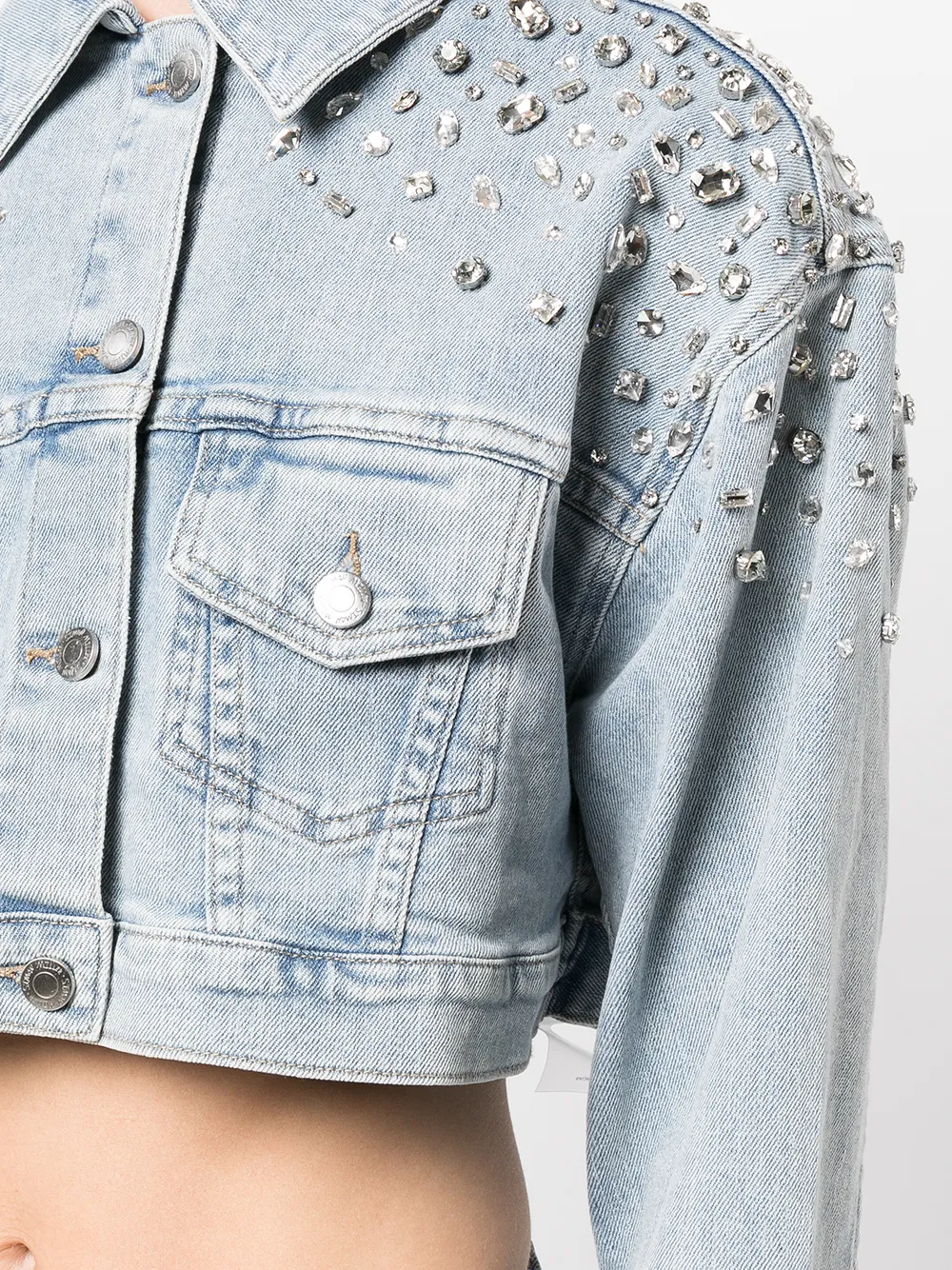 Simon Miller Izar Sparkle crystal-embellished Denim Jacket - Farfetch