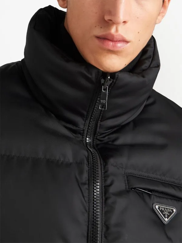 Prada Re-nylon Down Jacket in Black