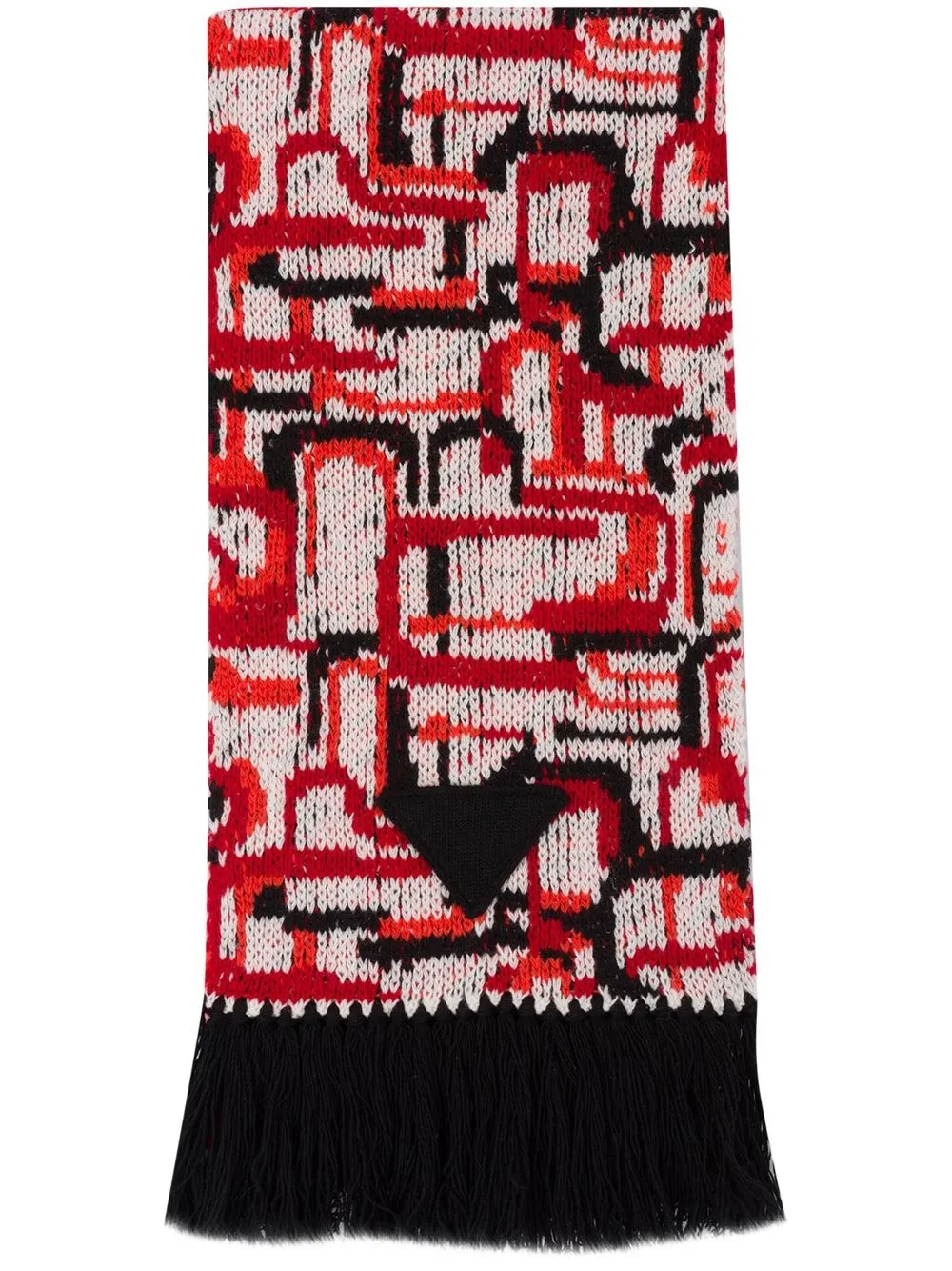

Prada mascada de cachemira en jacquard - Rojo
