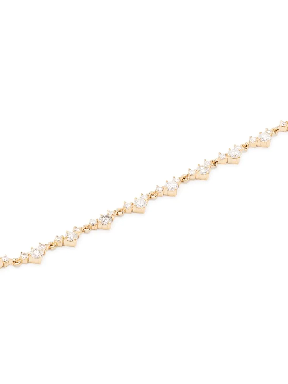 Shop Lizzie Mandler Fine Jewelry 18kt Yellow Gold Éclat Diamond Tennis Necklace