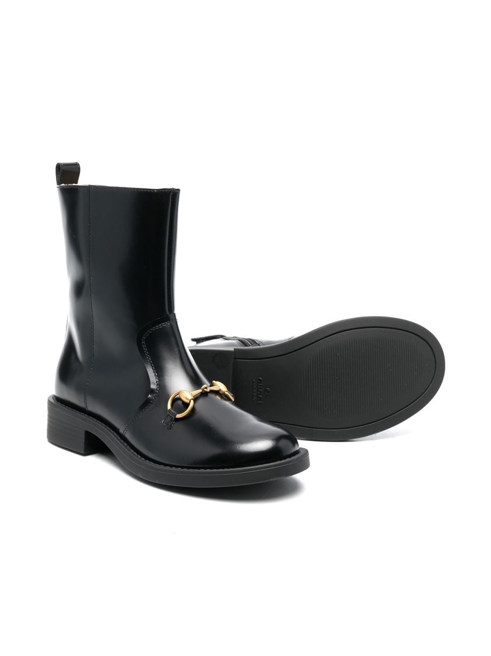 Shop Gucci Aisha Leather Boots In Black