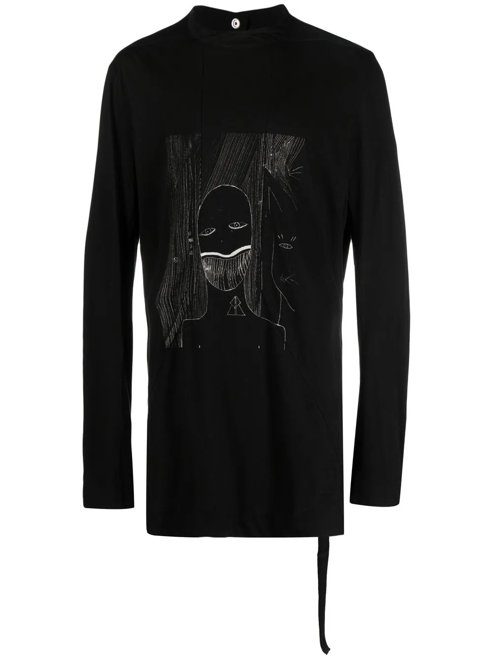 

Rick Owens DRKSHDW playera con logo estampado - Negro